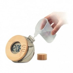 Bambusowy wodny zegar LCD, DROPPY LUX