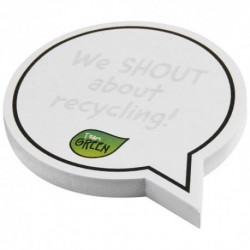 Sticky-Mate® karteczki samoprzylepne z materiałów z recyklingu w kształcie chmurek na tekst