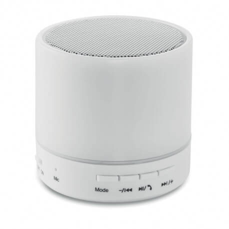 Okrągły głośnik LED na Bluetooth, ROUND WHITE